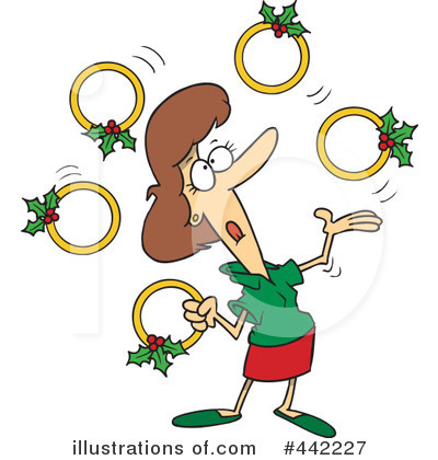 Christmas Woman Clipart #442227 by toonaday