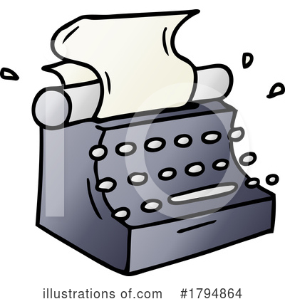 Typewriter Clipart #1794864 by lineartestpilot