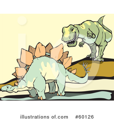 Royalty-Free (RF) Tyrannosaurus Rex Clipart Illustration by xunantunich - Stock Sample #60126