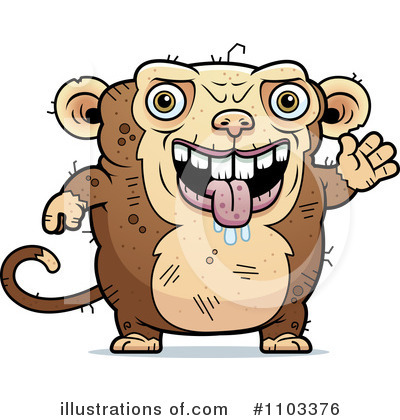Royalty-Free (RF) Ugly Monkey Clipart Illustration by Cory Thoman - Stock Sample #1103376