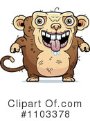 Ugly Monkey Clipart #1103378 by Cory Thoman