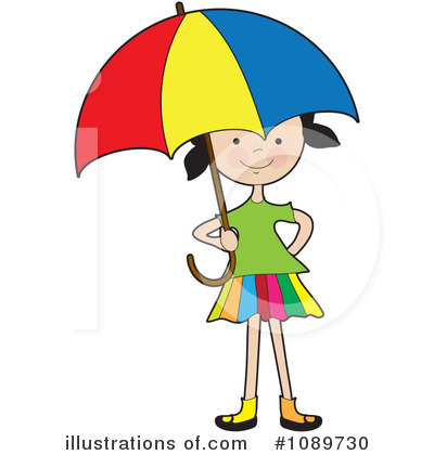 Royalty-Free (RF) Umbrella Clipart Illustration by Maria Bell - Stock Sample #1089730
