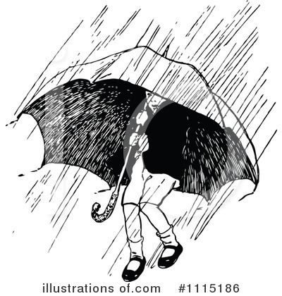 Royalty-Free (RF) Umbrella Clipart Illustration by Prawny Vintage - Stock Sample #1115186