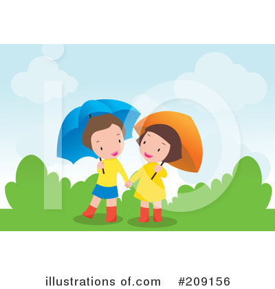 Royalty-Free (RF) Umbrellas Clipart Illustration by mayawizard101 - Stock Sample #209156