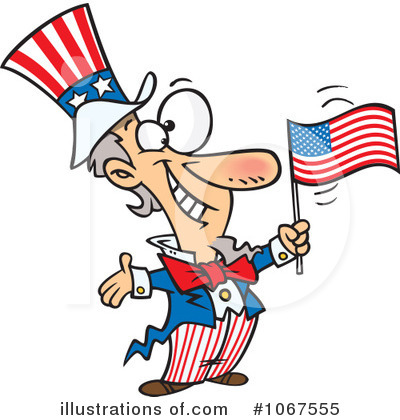 American Flag Clipart #1067555 by toonaday