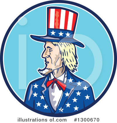 Royalty-Free (RF) Uncle Sam Clipart Illustration by patrimonio - Stock Sample #1300670