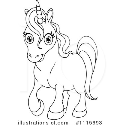 Royalty-Free (RF) Unicorn Clipart Illustration by yayayoyo - Stock Sample #1115693