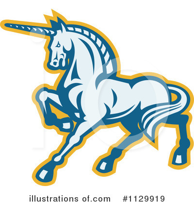 Royalty-Free (RF) Unicorn Clipart Illustration by patrimonio - Stock Sample #1129919