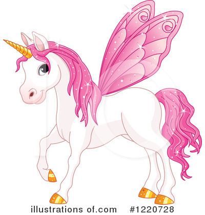 Royalty-Free (RF) Unicorn Clipart Illustration by Pushkin - Stock Sample #1220728