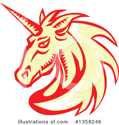 Royalty-Free (RF) Unicorn Clipart Illustration by patrimonio - Stock Sample #1358246