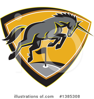 Royalty-Free (RF) Unicorn Clipart Illustration by patrimonio - Stock Sample #1385308