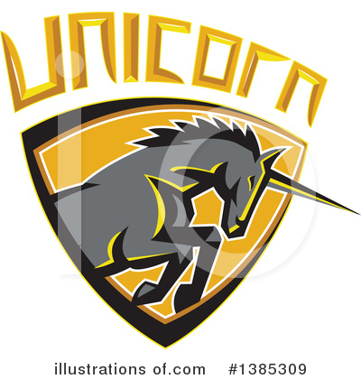 Royalty-Free (RF) Unicorn Clipart Illustration by patrimonio - Stock Sample #1385309
