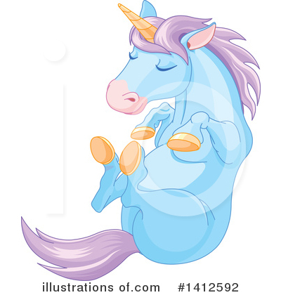 Royalty-Free (RF) Unicorn Clipart Illustration by Pushkin - Stock Sample #1412592