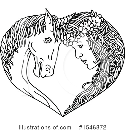 Unicorn Clipart #1546872 by patrimonio