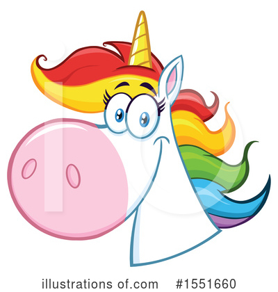 Royalty-Free (RF) Unicorn Clipart Illustration by Hit Toon - Stock Sample #1551660
