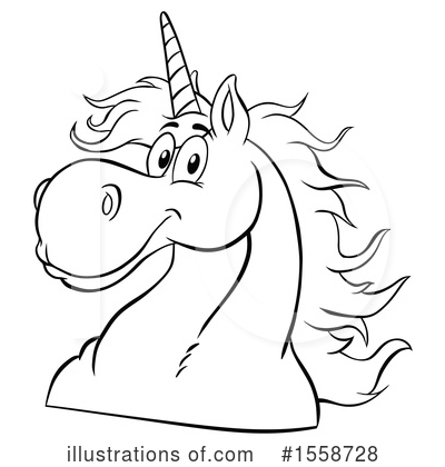 Royalty-Free (RF) Unicorn Clipart Illustration by Hit Toon - Stock Sample #1558728