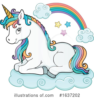 Royalty-Free (RF) Unicorn Clipart Illustration by visekart - Stock Sample #1637202