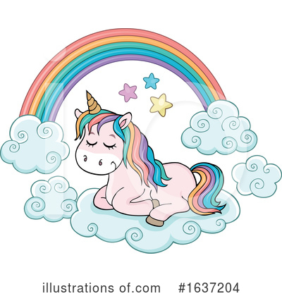 Royalty-Free (RF) Unicorn Clipart Illustration by visekart - Stock Sample #1637204