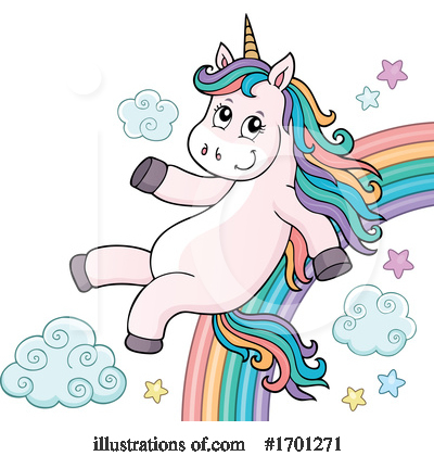 Royalty-Free (RF) Unicorn Clipart Illustration by visekart - Stock Sample #1701271
