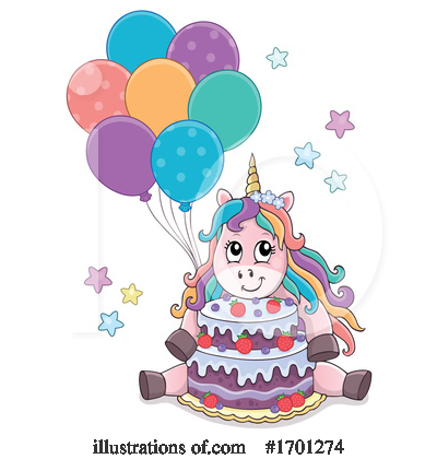 Royalty-Free (RF) Unicorn Clipart Illustration by visekart - Stock Sample #1701274