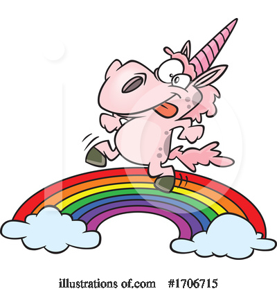 Royalty-Free (RF) Unicorn Clipart Illustration by toonaday - Stock Sample #1706715