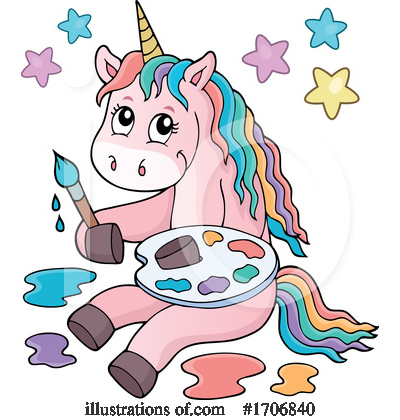 Royalty-Free (RF) Unicorn Clipart Illustration by visekart - Stock Sample #1706840