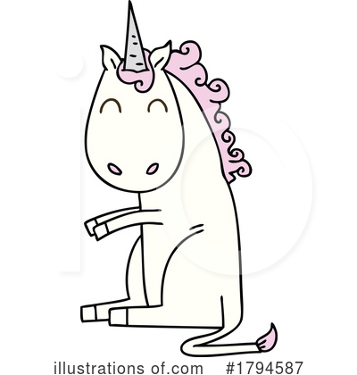 Royalty-Free (RF) Unicorn Clipart Illustration by lineartestpilot - Stock Sample #1794587