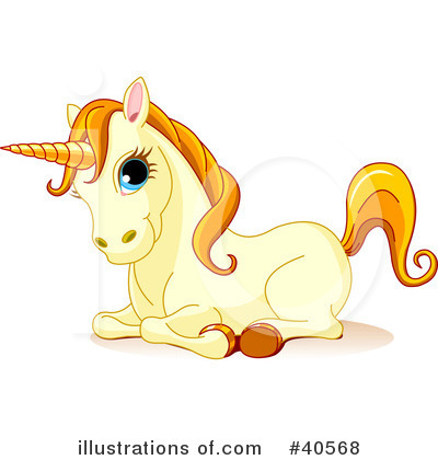 Royalty-Free (RF) Unicorn Clipart Illustration by Pushkin - Stock Sample #40568
