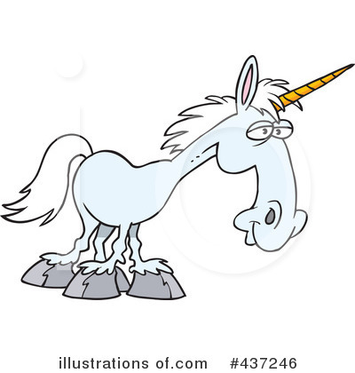 Royalty-Free (RF) Unicorn Clipart Illustration by toonaday - Stock Sample #437246