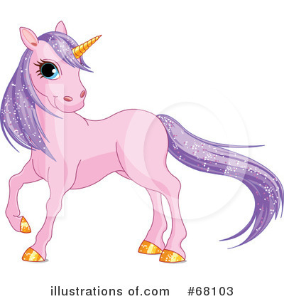 Royalty-Free (RF) Unicorn Clipart Illustration by Pushkin - Stock Sample #68103