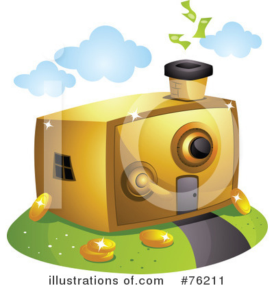 Royalty-Free (RF) Unique House Clipart Illustration by BNP Design Studio - Stock Sample #76211