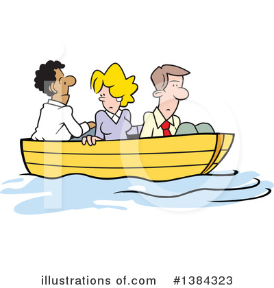 Royalty-Free (RF) Up The Creek Without A Paddle Clipart Illustration by Johnny Sajem - Stock Sample #1384323
