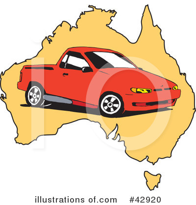 Royalty-Free (RF) Ute Clipart Illustration by Dennis Holmes Designs - Stock Sample #42920