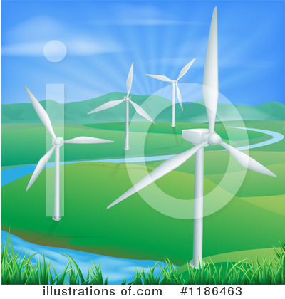 Wind Turbines Clipart #1186463 by AtStockIllustration