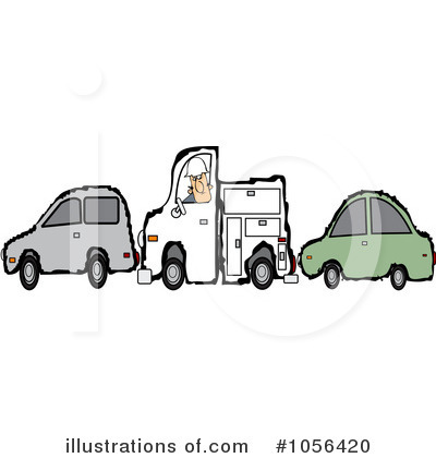 Royalty-Free (RF) Utility Truck Clipart Illustration by djart - Stock Sample #1056420