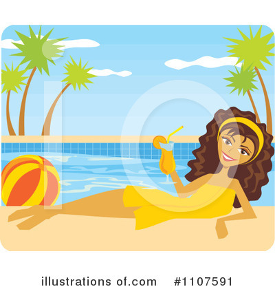 Poolside Clipart #1107591 by Amanda Kate