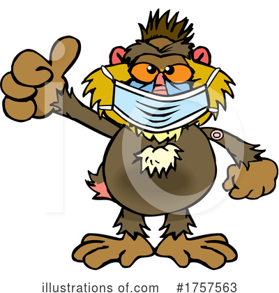 Baboon Clipart #1757563 by Dennis Holmes Designs