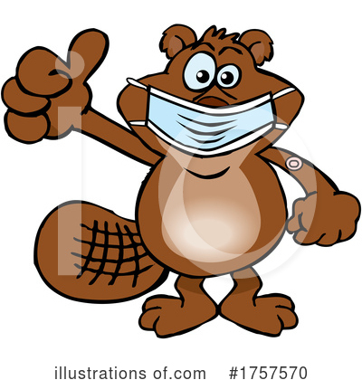 Beaver Clipart #1757570 by Dennis Holmes Designs