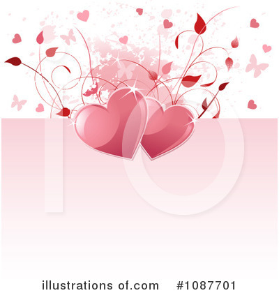 Royalty-Free (RF) Valentine Background Clipart Illustration by Pushkin - Stock Sample #1087701