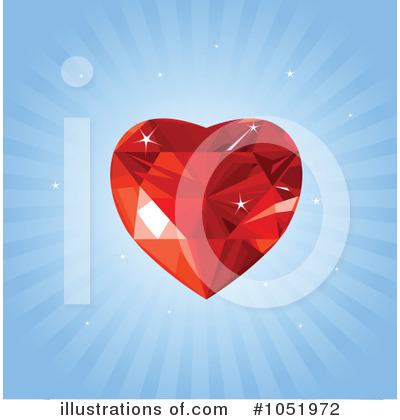 Ruby Heart Clipart #1051972 by Pushkin