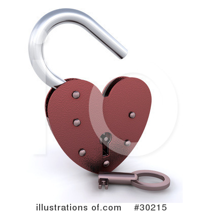 Heart Padlock Clipart #30215 by KJ Pargeter
