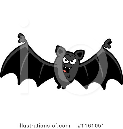 Flying Bat Clipart #1161051 by Cory Thoman