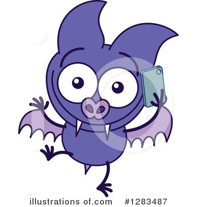 Royalty-Free (RF) Vampire Bat Clipart Illustration by Zooco - Stock Sample #1283487