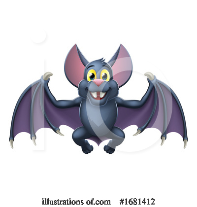 Royalty-Free (RF) Vampire Bat Clipart Illustration by AtStockIllustration - Stock Sample #1681412