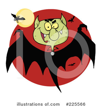 Royalty-Free (RF) Vampire Bat Clipart Illustration by Hit Toon - Stock Sample #225566