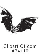 Vampire Bat Clipart #34110 by Lawrence Christmas Illustration