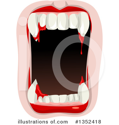 Vampire Fangs Clipart #1352418 by BNP Design Studio