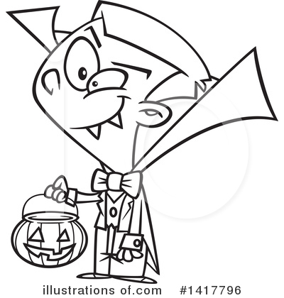 Trick Or Treating Clipart #1417796 by toonaday