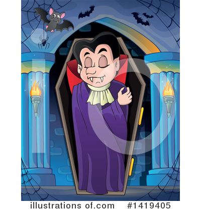 Royalty-Free (RF) Vampire Clipart Illustration by visekart - Stock Sample #1419405