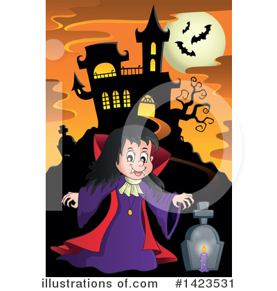 Royalty-Free (RF) Vampire Clipart Illustration by visekart - Stock Sample #1423531